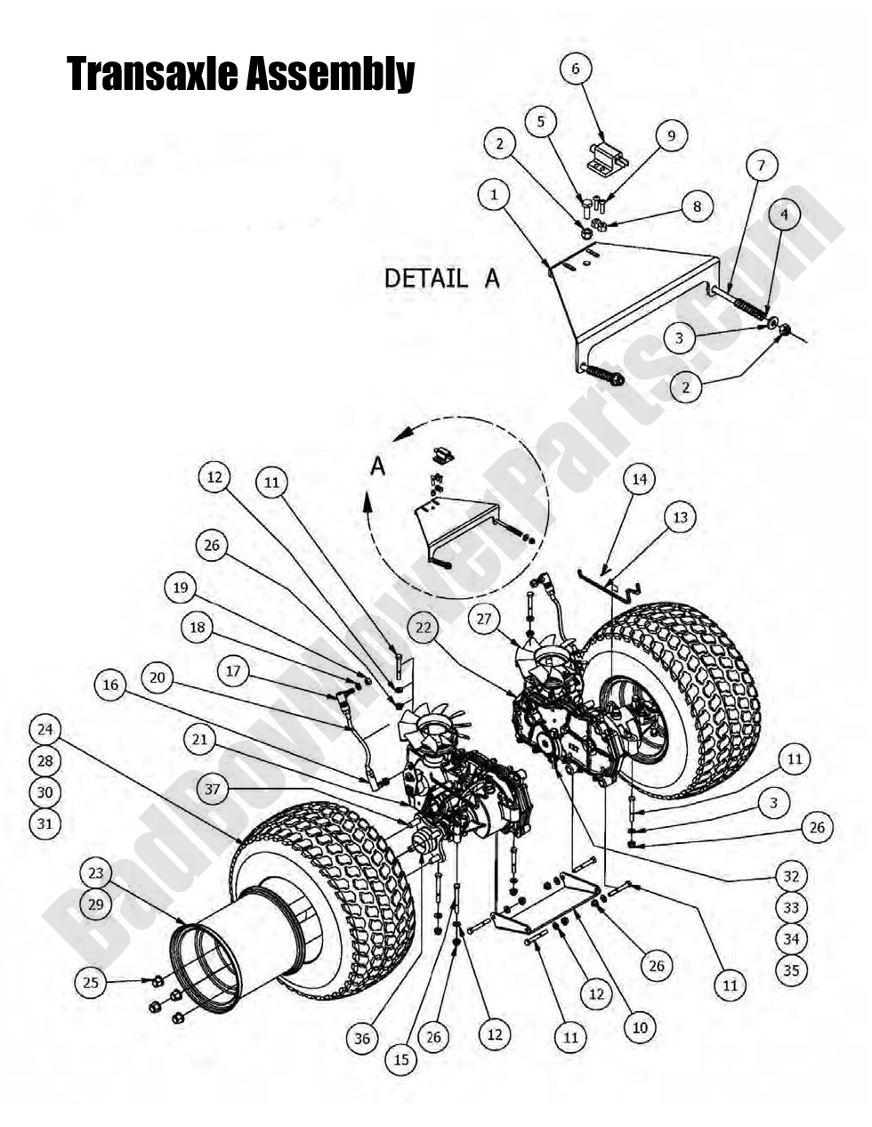 1353 - Bad Boy Mower Parts Lookup > 2016 > MZ > Transaxle Assembly